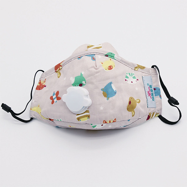 棉花朵朵-儿童款PM2.5棉布呼气阀立体防护口罩